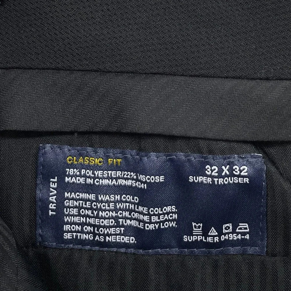 Stafford Pants Men's 32X32 Khaki Brown Classic Fit Straight Highrise Dress Pants - Picture 11 of 12